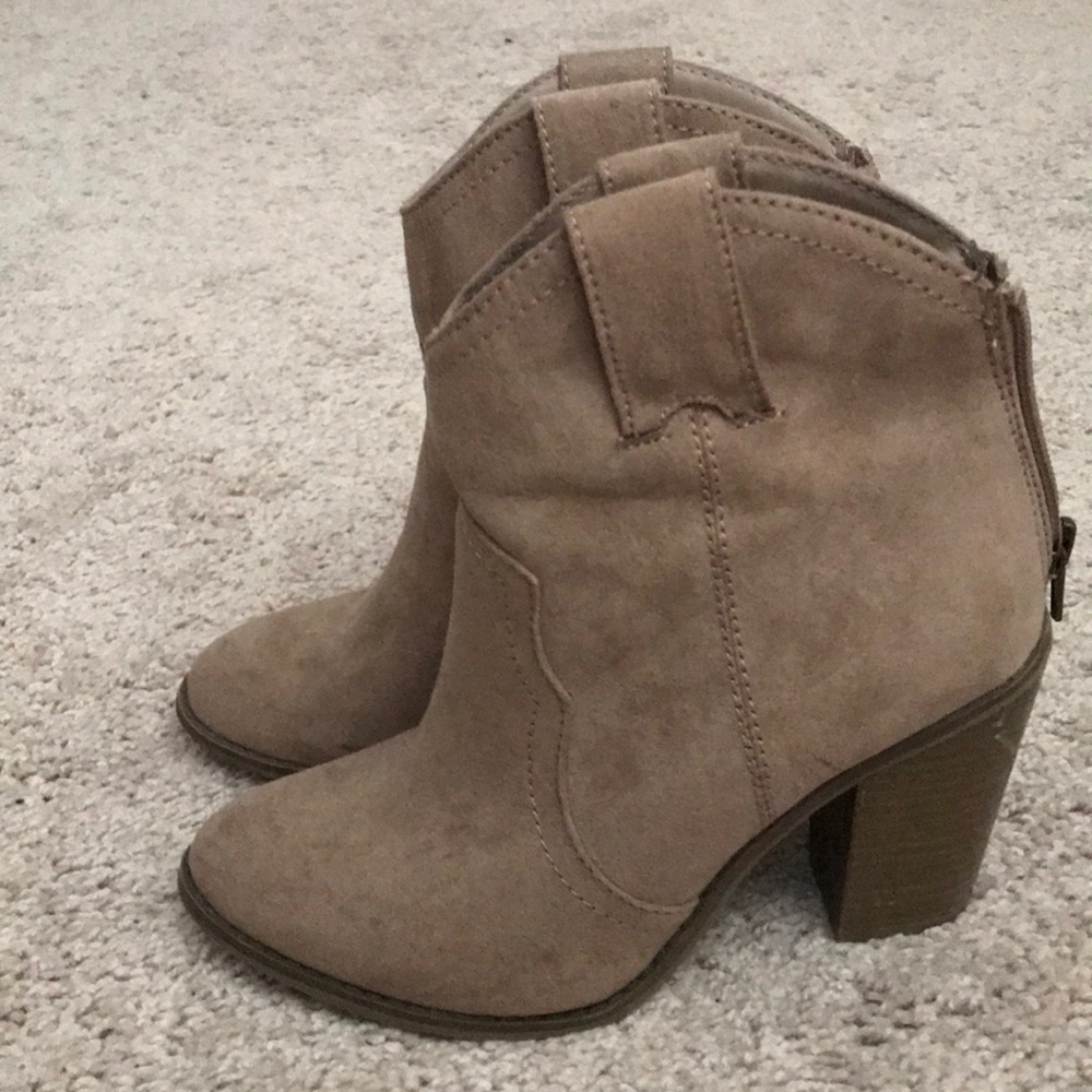 Tan booties